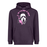 Plum scream ghost Heavyweight Hoodie - artisFamous
