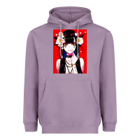 Lavender anime girl japanese Heavyweight Hoodie - artisFamous