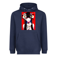 Navy anime girl japanese Heavyweight Hoodie - artisFamous