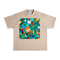 French Oak school boy coffe cup with camouflage seamless pattern bbs Urban Heavy Tee - BundleAndBundleShop