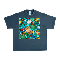 Midnight Navy school boy coffe cup with camouflage seamless pattern bbs Urban Heavy Tee - BundleAndBundleShop