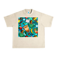 Sandshell school boy coffe cup with camouflage seamless pattern bbs Urban Heavy Tee - BundleAndBundleShop