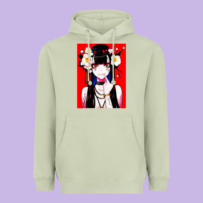 Anime Girl Japanese Heavyweight Hoodie Designed By Artisfamous