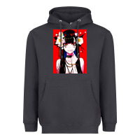 Smoke anime girl japanese Heavyweight Hoodie - artisFamous