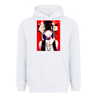 White anime girl japanese Heavyweight Hoodie - artisFamous