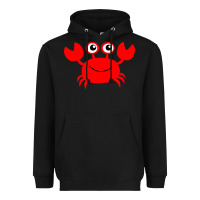 Black Red Crab Heavyweight Hoodie - artisFamous