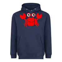Navy Red Crab Heavyweight Hoodie - artisFamous