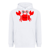 White Red Crab Heavyweight Hoodie - artisFamous