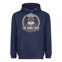 Navy the roost animal cafe Heavyweight Hoodie - artisFamous