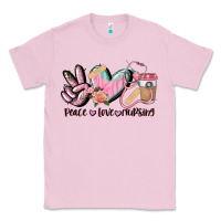Bubblegum Pink peace love nursing Classic Tee - CowGirlArtShop