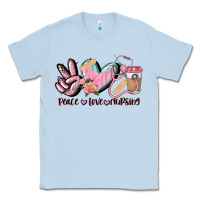 Dusty Blue peace love nursing Classic Tee - CowGirlArtShop