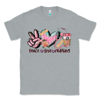 Heather Grey peace love nursing Classic Tee - CowGirlArtShop