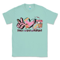 Seafoam peace love nursing Classic Tee - CowGirlArtShop