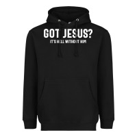 Black Got Jesus It's Hell Without Him - Christian Heavyweight Hoodie - artisFamous