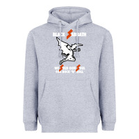 Heather Grey black rock and roll Heavyweight Hoodie - artisFamous
