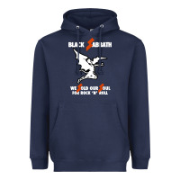 Navy black rock and roll Heavyweight Hoodie - artisFamous
