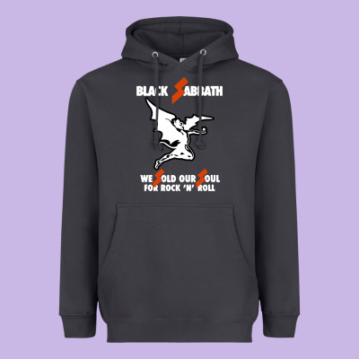 Black Rock And Roll Heavyweight Hoodie Designed By Artisfamous