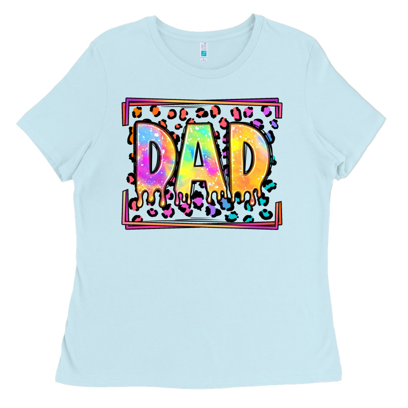 Lgbtq Tie Dye Dad Ladies Tee by OliviaCreatesArt | Teevron