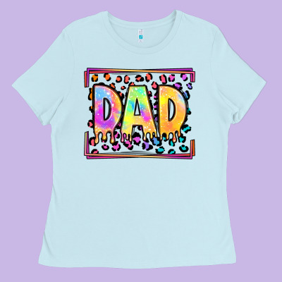 Lgbtq Tie Dye Dad Ladies Tee Designed By Oliviacreatesart