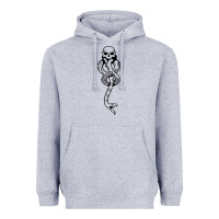 Heather Grey dark mark Heavyweight Hoodie - artisFamous