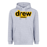 Heather Grey drew smile house Heavyweight Hoodie - artisFamous