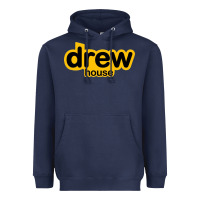 Navy drew smile house Heavyweight Hoodie - artisFamous