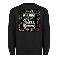 Black whiskey bent hell bound black Heavyweight Sweatshirt - AdoDesignShop
