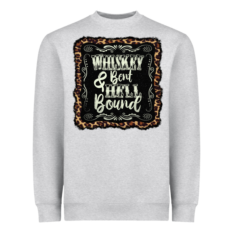 Whiskey Bent Hell Bound Black Heavyweight Sweatshirt by AdoDesignShop | Teevron