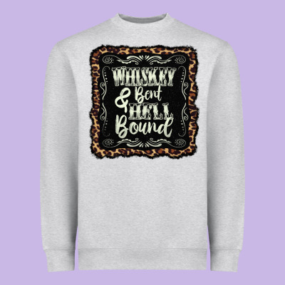 Whiskey Bent Hell Bound Black Heavyweight Sweatshirt Designed By Adodesignshop