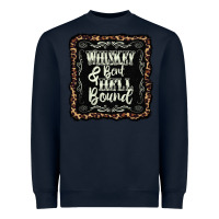 Navy whiskey bent hell bound black Heavyweight Sweatshirt - AdoDesignShop