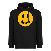 Black Drew Smile House Heavyweight Hoodie - artisFamous