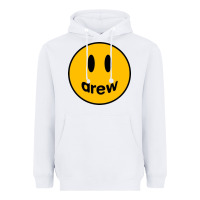 White Drew Smile House Heavyweight Hoodie - artisFamous