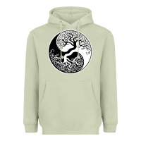 Matcha tree of life yin yang Heavyweight Hoodie - artisFamous
