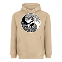 Mushroom tree of life yin yang Heavyweight Hoodie - artisFamous