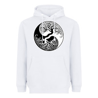 White tree of life yin yang Heavyweight Hoodie - artisFamous