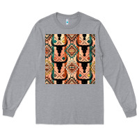 Heather Grey native american aztec seamless pattern 4 Long Sleeve Tee - BundleAndBundleShop
