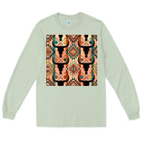 Matcha native american aztec seamless pattern 4 Long Sleeve Tee - BundleAndBundleShop