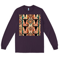 Plum native american aztec seamless pattern 4 Long Sleeve Tee - BundleAndBundleShop