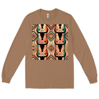Toasted Coconut native american aztec seamless pattern 4 Long Sleeve Tee - BundleAndBundleShop