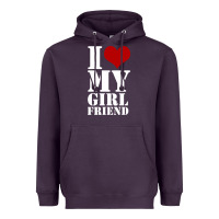 Plum i heart my girlfriend shirt Heavyweight Hoodie - artisFamous