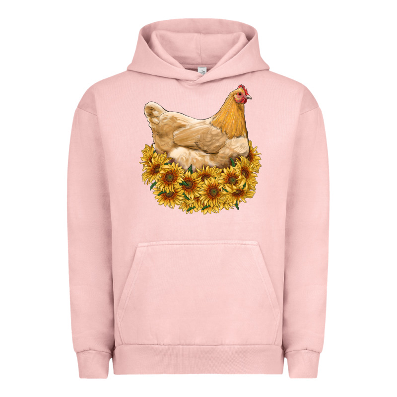 Chicken With Sunflowers Urban Hoodie by RanaPortraitStore | Teevron