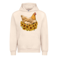Sandshell chicken with sunflowers Urban Hoodie - RanaPortraitStore