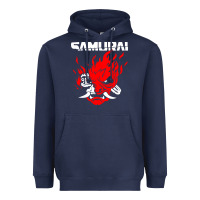 Navy cyberpunk 2077 Heavyweight Hoodie - artisFamous