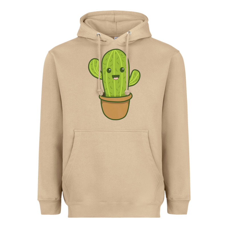 Happy Cactus Hug Me Please Heavyweight Hoodie by artisFamous | Teevron