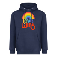 Navy love  classic Heavyweight Hoodie - artisFamous