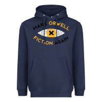 Navy make orwell fiction again Heavyweight Hoodie - artisFamous