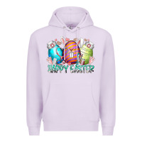 Lilac happy easter day eggs nurse Premium Hoodie - RacoonDesign