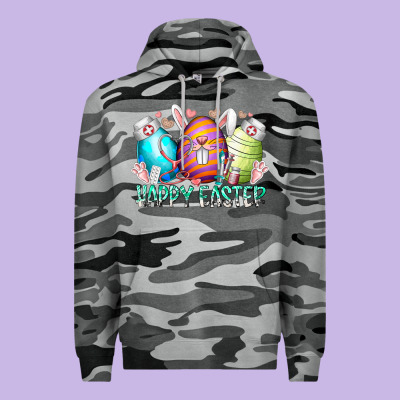 Happy Easter Day Eggs Nurse Premium Hoodie Designed By Racoondesign