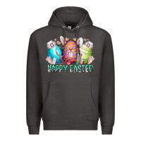 Smoke happy easter day eggs nurse Premium Hoodie - RacoonDesign