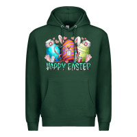 Sports Green happy easter day eggs nurse Premium Hoodie - RacoonDesign
